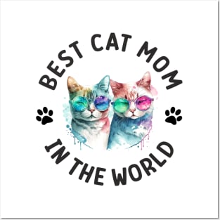 Best cat mom in the world Posters and Art
